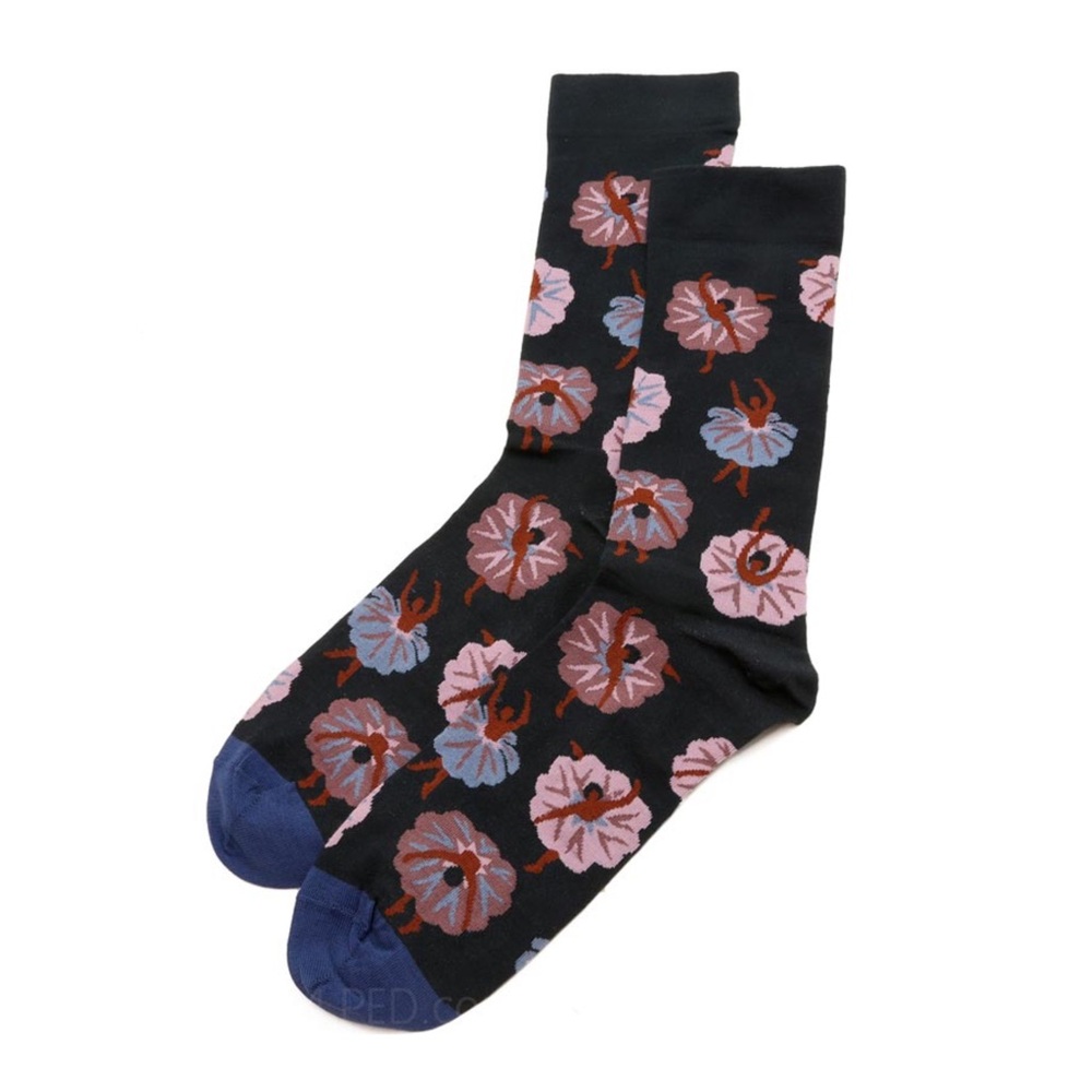 NWT - Bonne Maison - Ballerina Socks - Black - Hand Loomed - Men Sm / Women L